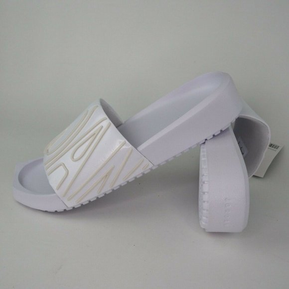 Women's Sandals Nike Jordan NOLA Slide Slippers Slides White - Picture 10 of 12